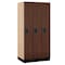 Salsbury Industries Wardrobe Locker, 36" W, 21" D, 76" H, (3) Wide, (3) Openings, Mahogany 31361MAH - alternate 1